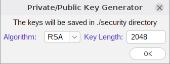 Figure 56 - Tools/Security Keys
