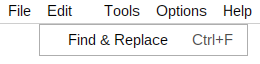 Figure 34 - Edit menu