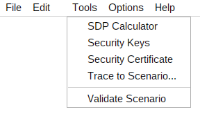Figure 36 - Tools menu