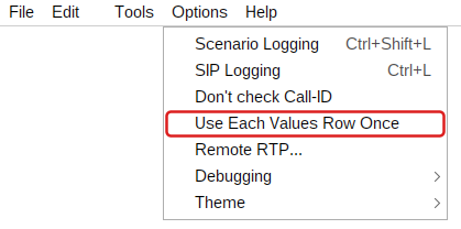 Figure 49 - Options/Use Each Values Row Once