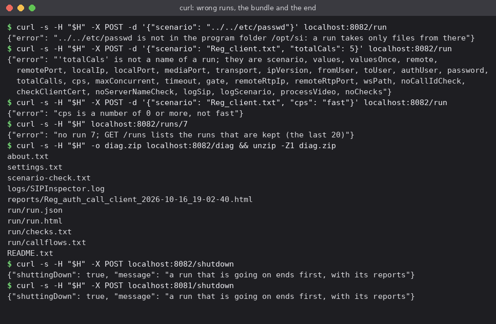 Figure 17 - Wrong runs, the diagnostics bundle, and the end of both services